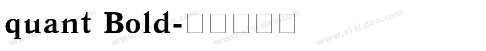 quant Bold字体转换